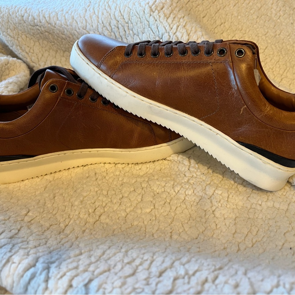Franco Fortini Tan Leather Men's Sneakers